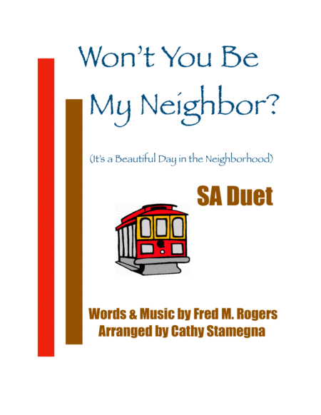 Wont You Be My Neighbor Its A Beautiful Day In The Neighborhood Sa Duet Chords Piano Acc Sheet Music