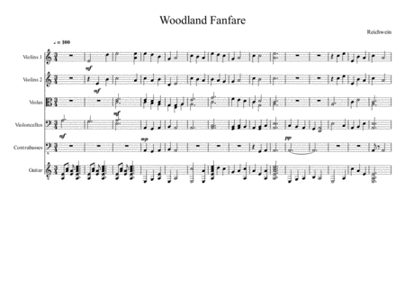 Free Sheet Music Woodland Fanfare