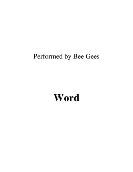 Words Performed By Bee Gees Sheet Music