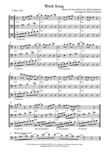 Work Song In C Bass Clef Sheet Music