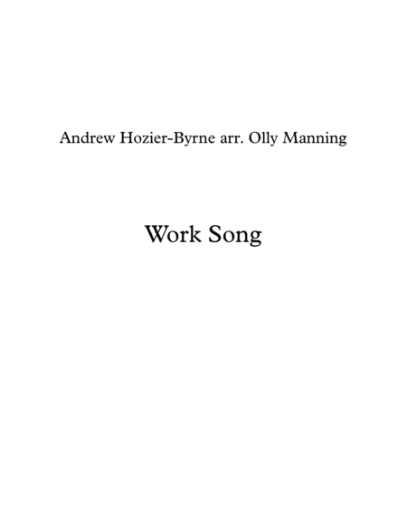 Work Song Sheet Music