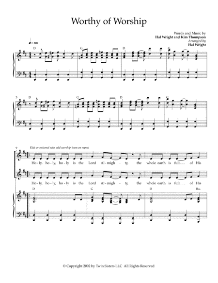 Worthy Of Worship Sheet Music