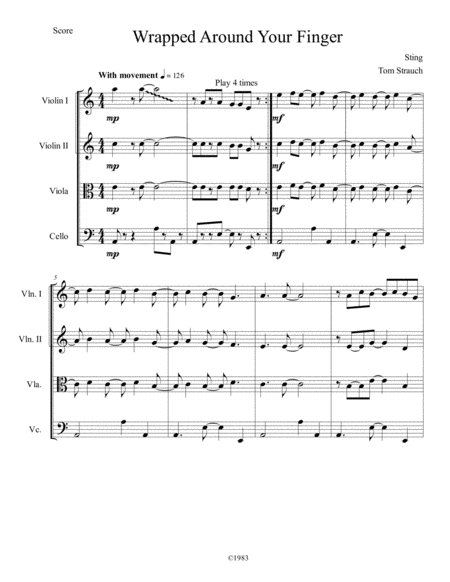 Wrapped Around Your Finger Sheet Music