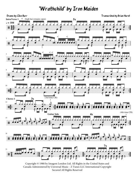 Wrathchild Sheet Music