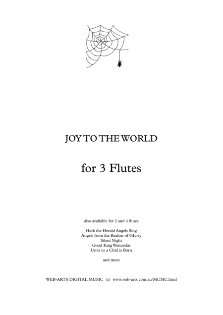 Xmas Joy To The World For 3 Flutes Sheet Music