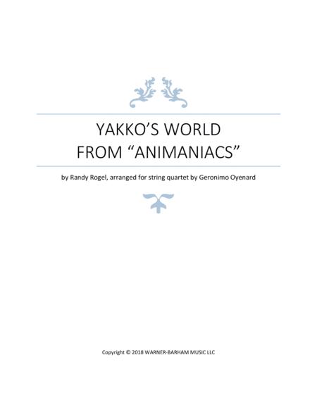 Yakkos World From Animaniacs Sheet Music