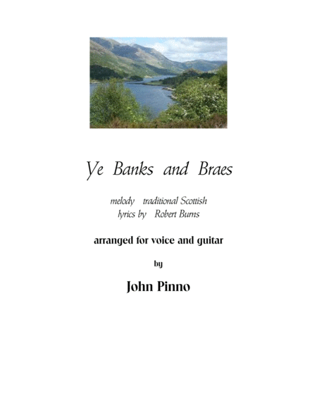 Ye Banks And Braes For Voice And Classical Guitar Sheet Music