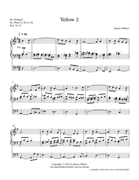 Free Sheet Music Yellow 2 Or031