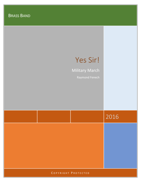 Yes Sir Military March Brass Band Sheet Music