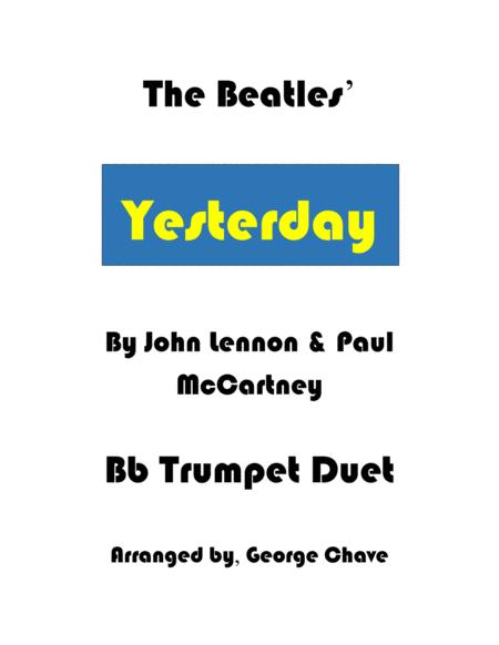 Yesterday For Two Players Sheet Music