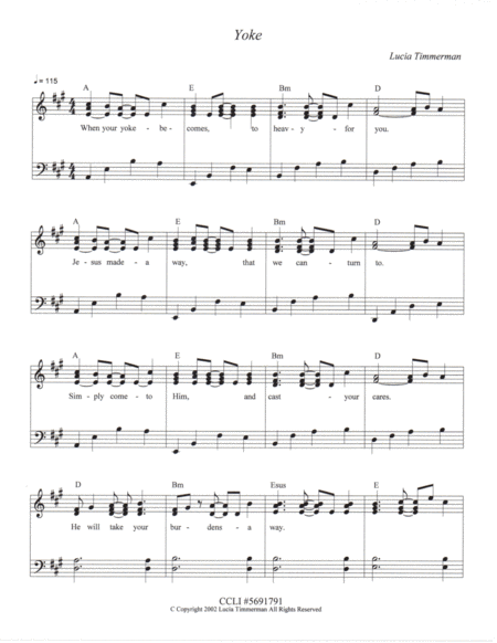 Free Sheet Music Yoke