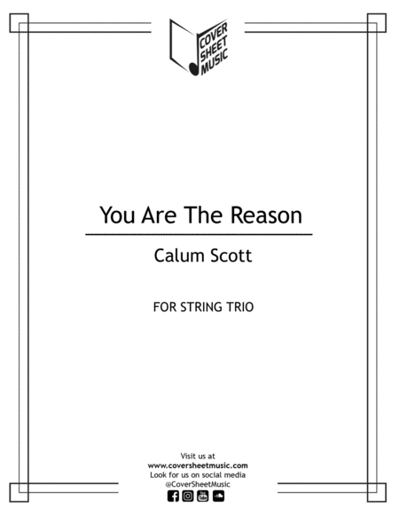 You Are The Reason String Trio Sheet Music