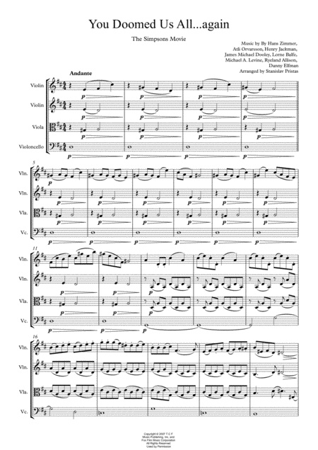 You Doomed Us All Again Sheet Music