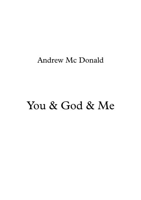 You God Me Sheet Music