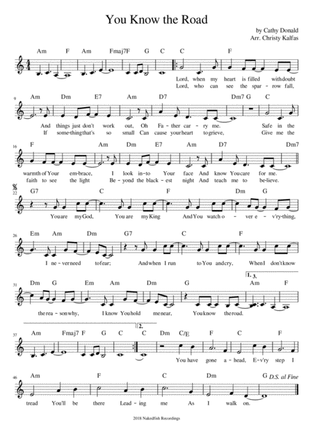 You Know The Road Lead Sheet Sheet Music