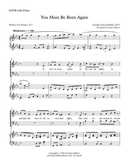 You Must Be Born Again Ch09 Sheet Music