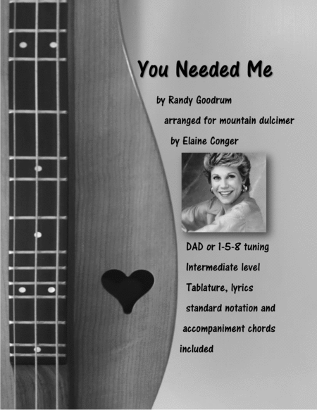 Free Sheet Music You Needed Me