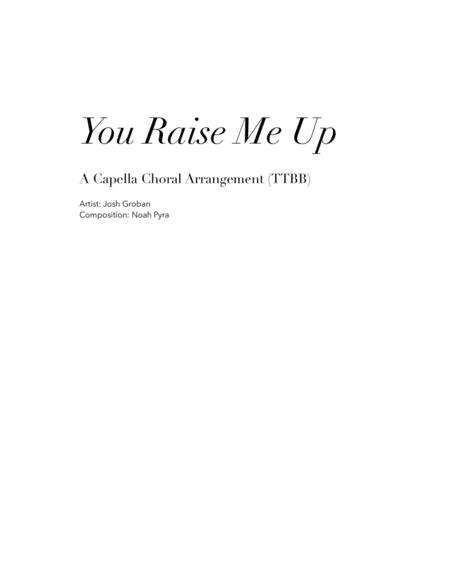 Free Sheet Music You Raise Me Up A Capella Ttbb