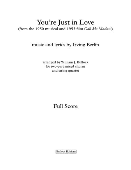 You Re Just In Love Full Score Parts Sheet Music