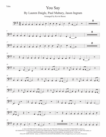 Free Sheet Music You Say Tuba