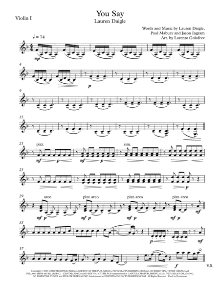 You Say Sheet Music