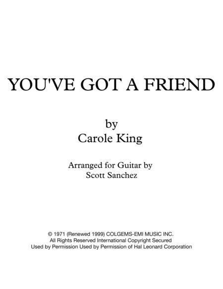 You Ve Got A Friend Notation Only Sheet Music