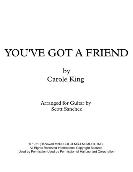 You Ve Got A Friend Tab Notation Sheet Music