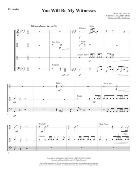 You Will Be My Witnesses Percussion Sheet Music