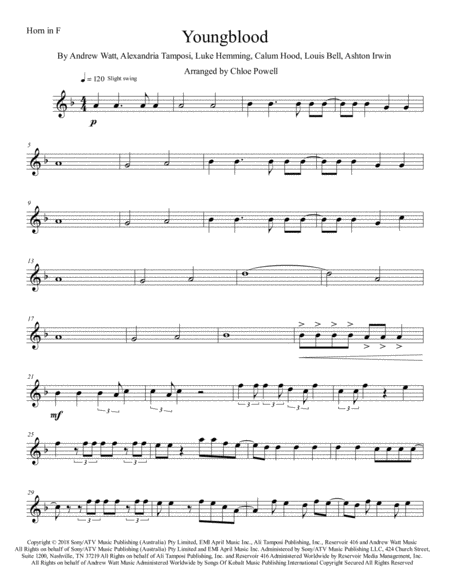 Youngblood Brass Quintet Score And Parts Sheet Music