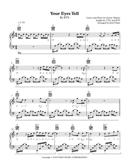 Your Eyes Tell Sheet Music