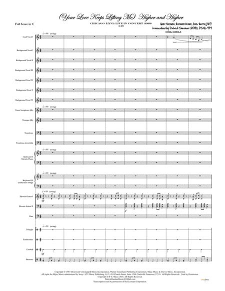 Your Love Keeps Lifting Me Higher And Higher Michael Mcdonald Chicago Full Score Set Of Parts Sheet Music