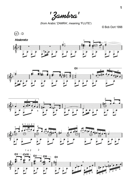 Zambra Gitano Sheet Music