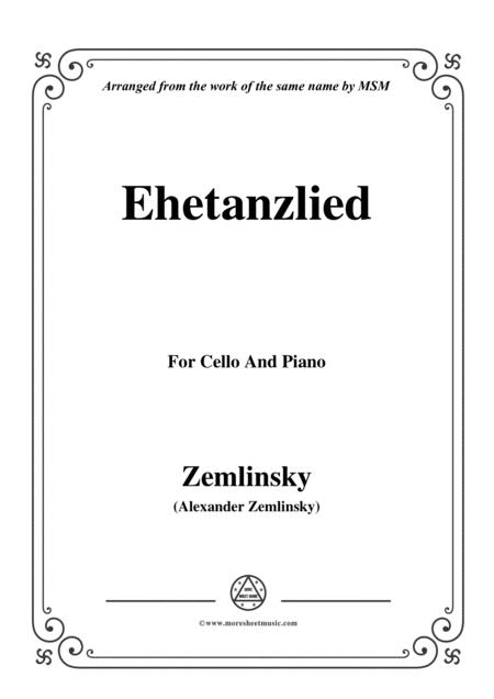 Zemlinsky Ehetanzlied For Cello And Piano Sheet Music