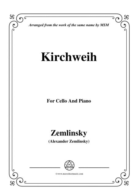 Free Sheet Music Zemlinsky Kirchweih For Cello And Piano