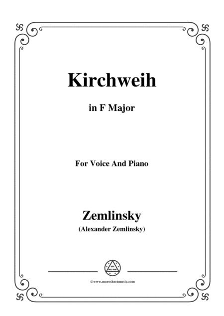 Zemlinsky Kirchweih In F Major Sheet Music