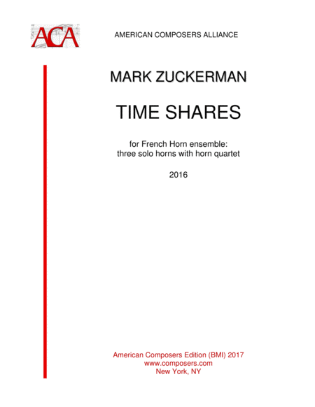 Free Sheet Music Zuckerman Time Shares Horn Ensemble