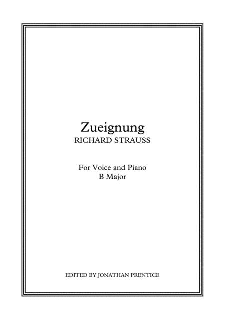 Zueignung B Major Sheet Music