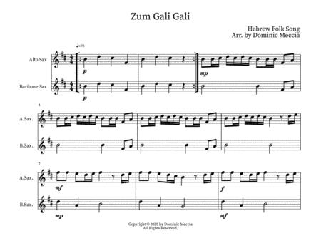 Zum Gali Gali Alto Sax And Bari Sax Duet Sheet Music