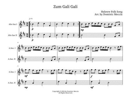 Zum Gali Gali Alto Sax Duet Sheet Music