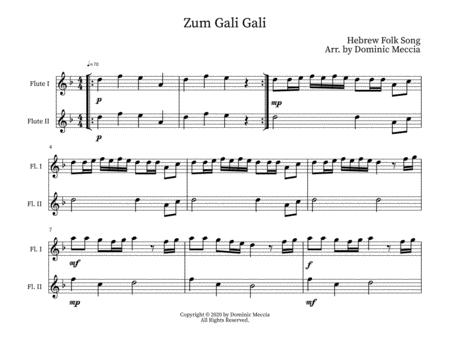 Free Sheet Music Zum Gali Gali Flute Duet