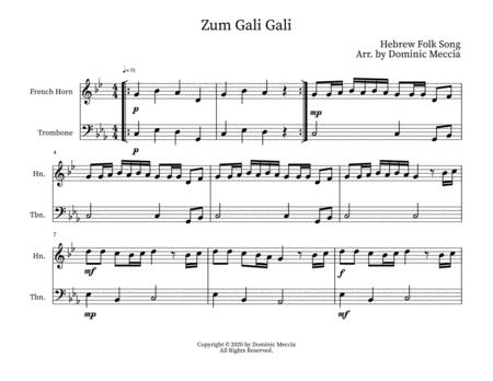 Zum Gali Gali French Horn And Trombone Duet Sheet Music