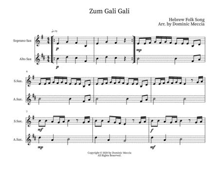 Zum Gali Gali Soprano Sax And Alto Sax Duet Sheet Music