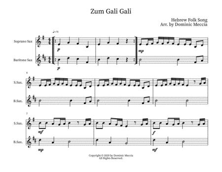 Zum Gali Gali Soprano Sax And Bari Sax Duet Sheet Music