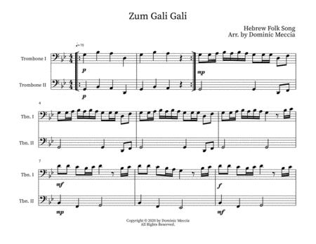 Zum Gali Gali Trombone Duet Sheet Music