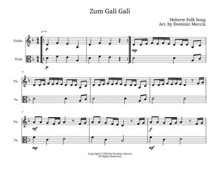 Zum Gali Gali Violin And Viola Duet Sheet Music