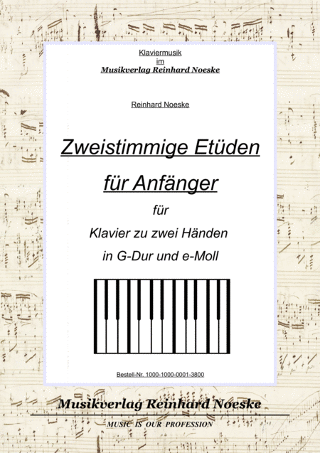 Free Sheet Music Zweistimmige Etden Fr Anfnger In G Dur Und E Moll