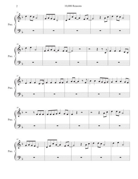 10 000 Reasons Bless The Lord Piano Page 2