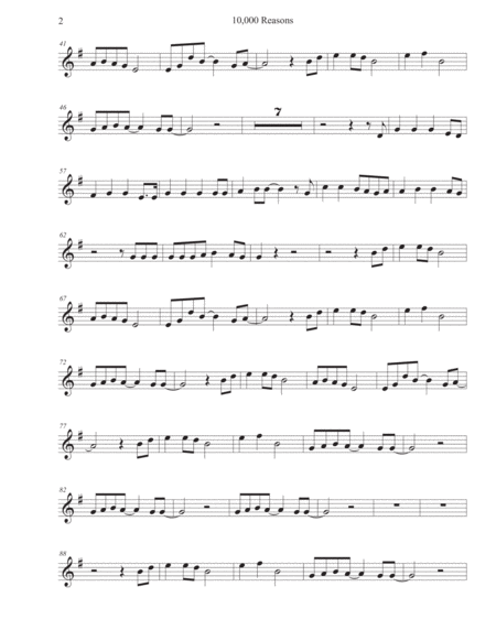 10 000 Reasons Original Key Oboe Page 2