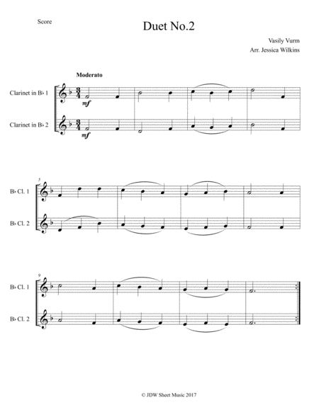 10 Easy Clarinet Duets Page 2