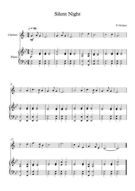 10 Easy Classical Pieces For Clarinet Piano Vol 2 Page 2